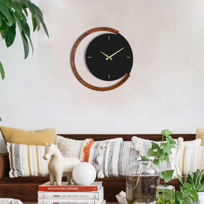 Wallity Moon Time Reloj de Pared de Madera y Metal APS117 Wallity Moon Time Reloj de Pared de Madera y Metal APS117